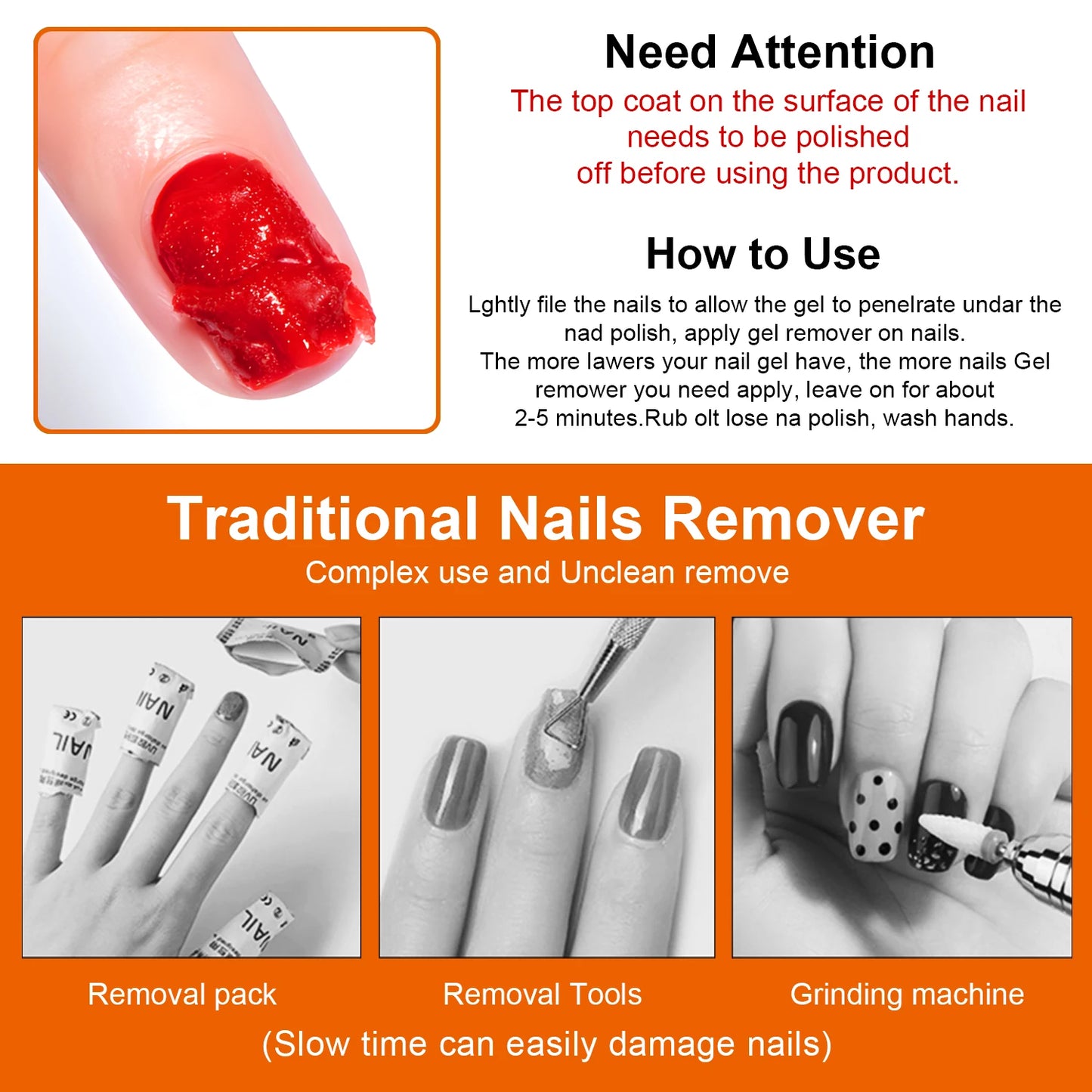 TWOING Nail Gel Polish Remover - Fast & Easy Removal
