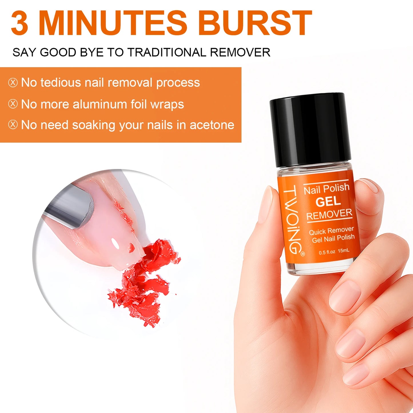 TWOING Nail Gel Polish Remover - Fast & Easy Removal