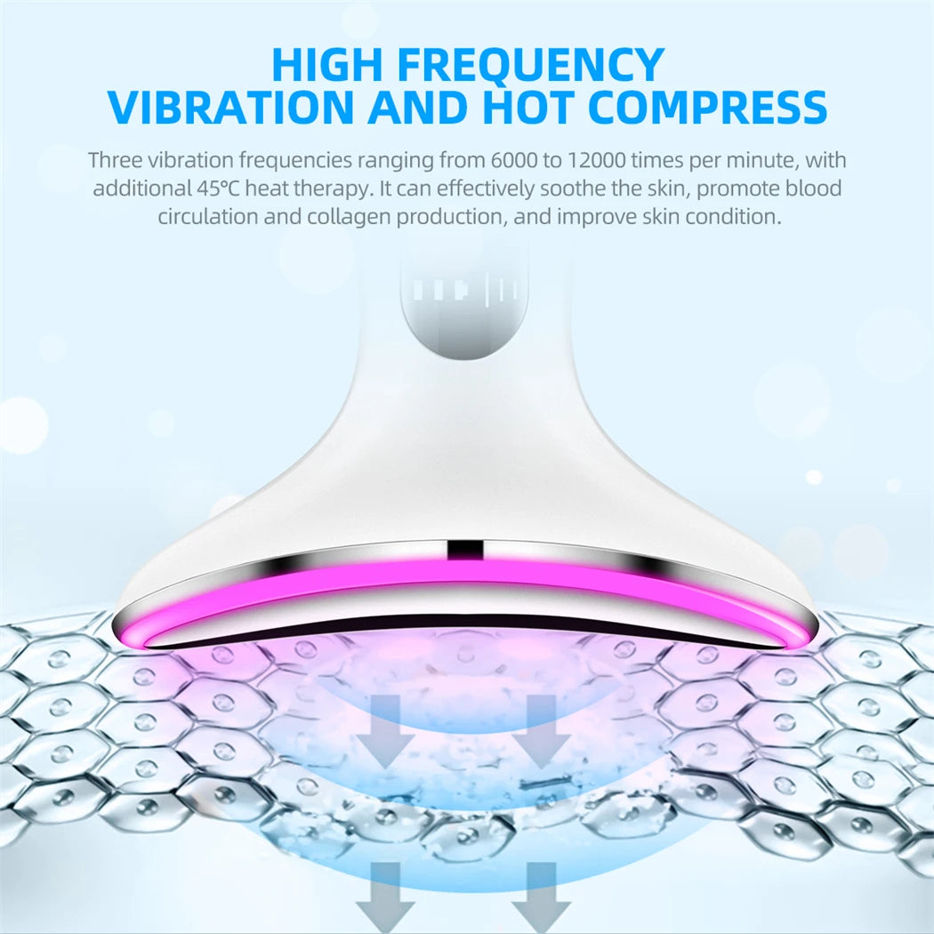 EMS Face & Neck Lifting Device with 4-Color LED