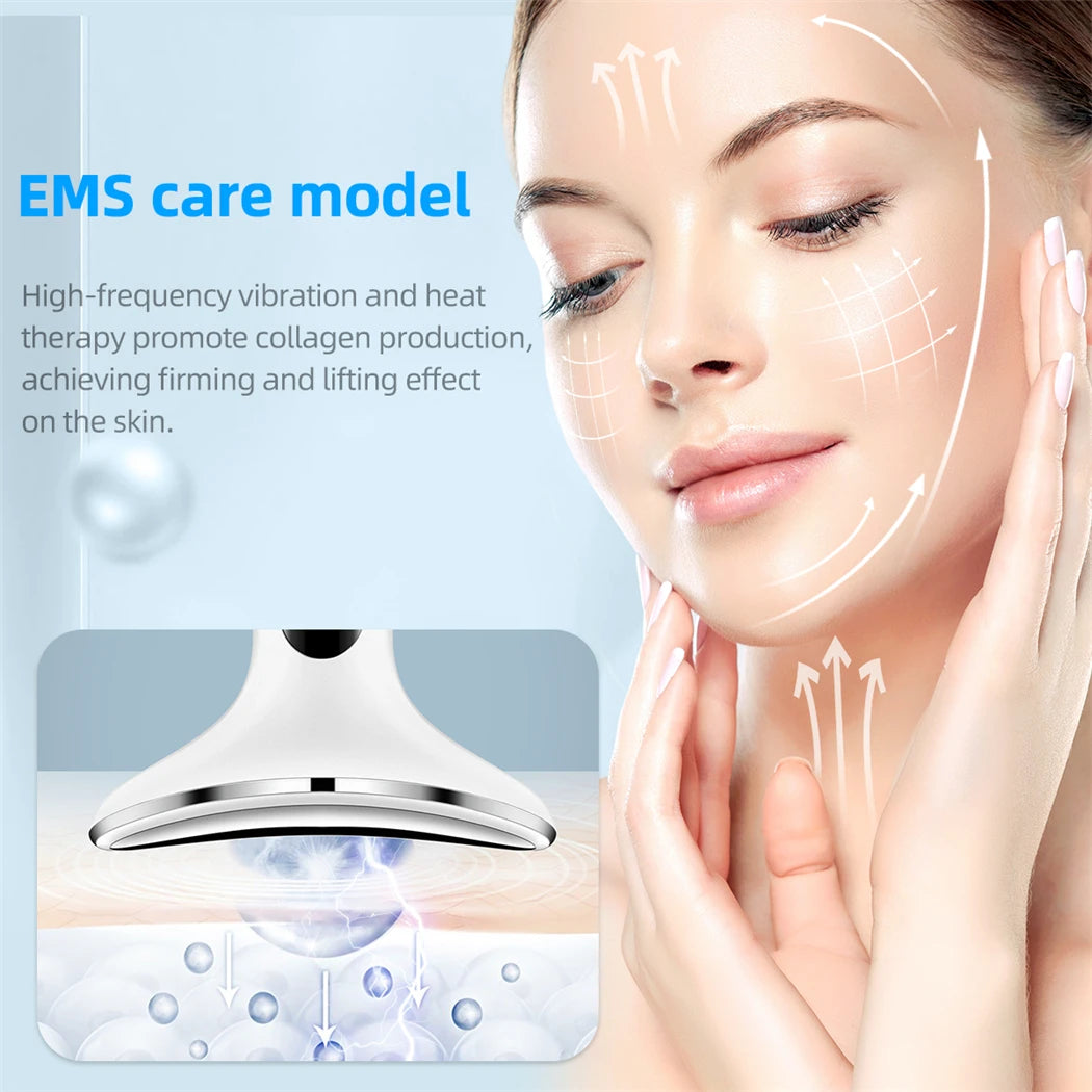 EMS Face & Neck Lifting Device with 4-Color LED